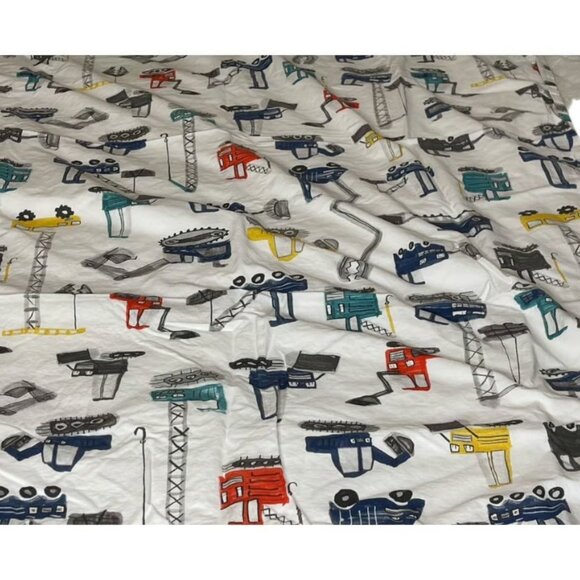 Pottery Barn Kids Jax Construction Toddler Quilt, Organic Sheet Set & Pillowcase - Picture 4 of 8